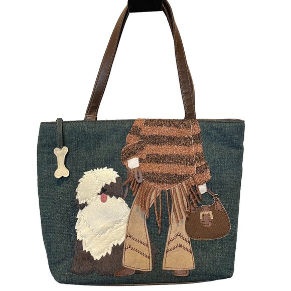 Boutique Handbags - Dog Theme Canvas Shoulder Bag NWOT